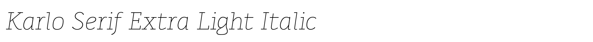 Karlo Serif Extra Light Italic image